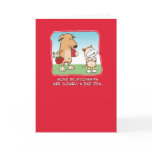 Cute and funny Valentine's Day card: Dog and Cat