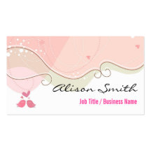 Cute and Romantic Business Card Tarjeta De Visita