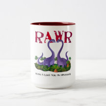 Cute and Romantic Dinos - Rawr Coffee Mugs