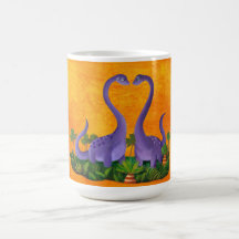 Cute and Romantic Dinosaurs Mugs