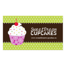 Cute and Whimsical Cupcake Bakery Business Cards