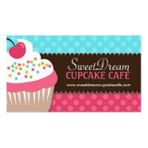 Cute and Whimsical Cupcake Bakery Business Cards