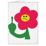cute angry flower fuck you greeting card