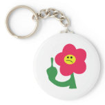 cute angry flower fuck you keychain