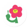 cute angry flower fuck you stickers