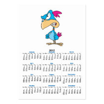 cute angry mean bird cartoon character business card template