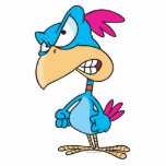 cute angry mean bird cartoon character photo cut outs