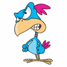cute angry mean bird cartoon character photo cut outs