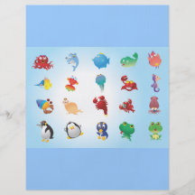 Cute-Animals cartoons adorable happy fun sweet Flyer Design