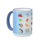 Cute-Animals cartoons adorable happy fun sweet Coffee Mugs