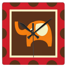 Cute Animals Elephant Clocks