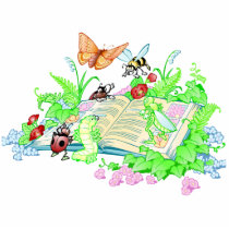 Cute Animals Reading Book Cut Outs