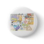Cute Animals Work Out in Gym Shirt Fitness Buttons