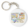 Cute Animals Work Out in Gym Shirt Fitness Keychains