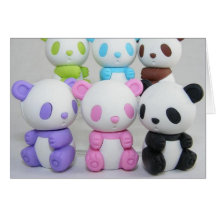 Cute Anime Cartoon Panda Card