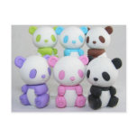 Cute Anime Cartoon Panda Postcard