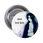 Cute anime emo boy button for your own text