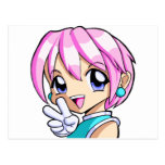 Cute Anime Girl Postcards