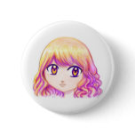 Cute Anime Girl With Colourful Hair Creative Manga