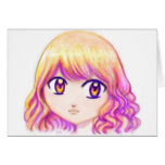 Cute Anime Girl With Colourful Hair Creative Manga
