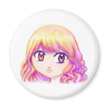Cute Anime Girl With Colourful Hair Creative Manga