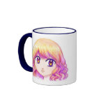 Cute Anime Girl With Colourful Hair Creative Manga mugs