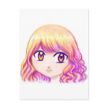Cute Anime Girl With Colourful Hair Creative Manga