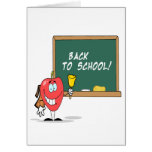 cute apple with back to school chalkboard cartoon card