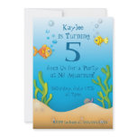 cute aquarium fishy birthday party personalized announcements