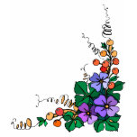 Cute art deco flowers t-shirts