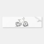 Cute Artistic Bike Drawing Bumper Sticker