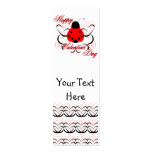 Cute Artsy Valentine Heart Ladybug Bookmark