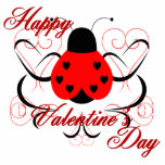 Cute Artsy Valentine Heart Ladybug Ornament Photo Cut Outs