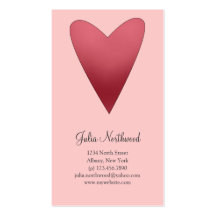 Cute as a Bug · Cerise Heart Business Cards