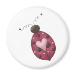 Cute as a Bug · Cerise Ladybug Fridge Magnets