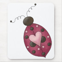 Cute as a Bug · Cerise Ladybug Mousepads