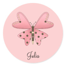 Cute as a Bug · Pink & Brown Butterfly