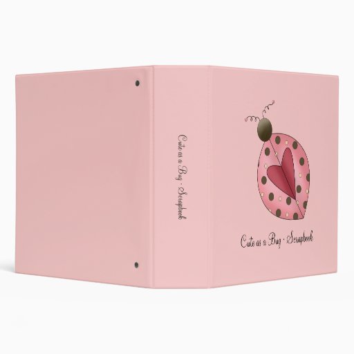 Cute as a Bug · Pink & Brown Ladybug Binders