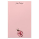 Cute as a Bug · Pink & Brown Ladybug stationery
