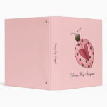 Cute as a Bug · Pink & Brown Ladybug Vinyl Binders