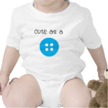 Cute as a Button - Boy Baby Creeper