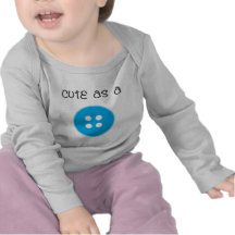 Cute as a Button - Boy Tee Shirts