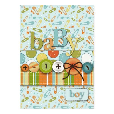 Cute as a Button Gift Tag Business Card Template by LullabyeDreams