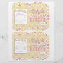 Cute as a Button Girl Mini Puff Box Full Colour Flyer