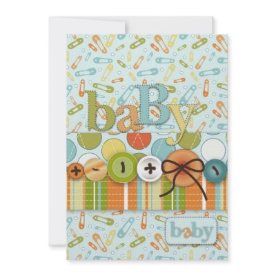 Cute as a Button Invitation Card_Megan1 by LullabyeDreams