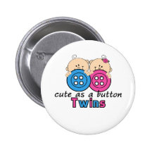 Cute As A Button Twin Girl & Boy