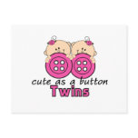 Cute As A Button Twin Girls Post Card