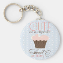 Cute as a cupcake! Pink & Brown Keychain