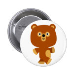 Cute Assertive Cartoon Bear Button Badge buttons