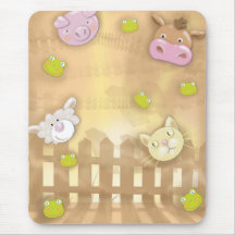 cute at the farm animals mouse pad